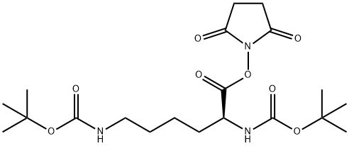 N,N'-二叔丁氧羰基-L-赖氨酸 N-丁二酰亚胺酯 结构式