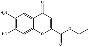 6-Amino-7-hydroxy-4-oxo-4H-1-benzopyran-2-carboxylic acid ethyl ester 结构式