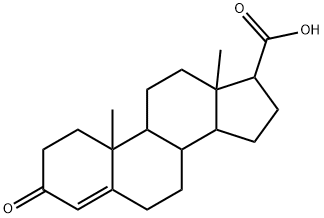 3-氧代-雄甾-4-烯-17beta-羧酸 结构式