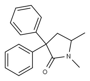 1,5-Dimethyl-3,3-diphenyl-2-pyrrolidone 结构式