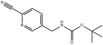 5-[(BOC-氨基)甲基]吡啶-2-甲腈 结构式