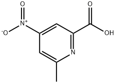 6-甲基-4-硝基吡啶-2-羧酸 结构式
