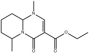 4H-Pyrido(1,2-a)pyrimidine-3-carboxylic acid, 1,6,7,8,9,9a-hexahydro-1 ,6-dimethyl-4-oxo-, ethyl ester 结构式