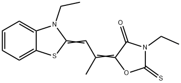 3-ethyl-5-[2-(3-ethyl-(3H)-benzothiazol-2-ylidene)-1-methylethylidene]-2-thioxooxazolidine-4-one 结构式