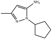 1-环戊基-3-甲基-1H-吡唑-5-胺 结构式