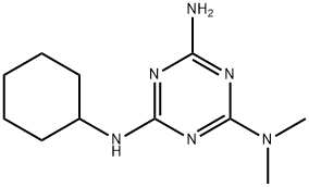 4-(Cyclohexylamino)-6-(dimethylamino)-1,3,5-triazin-2-amine 结构式