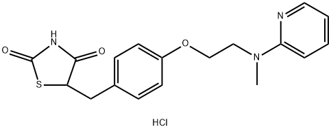 盐酸罗格列酮 结构式