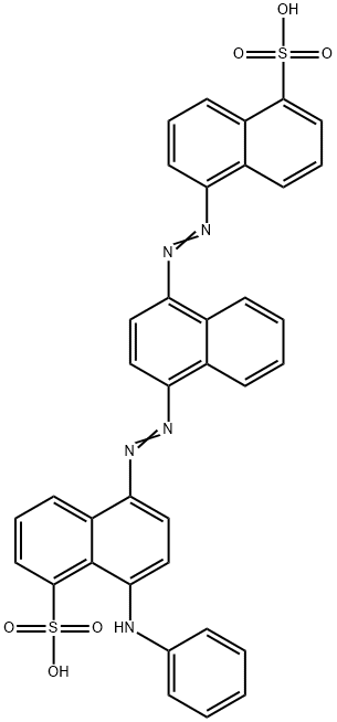 8-(phenylamino)-5-[[4-[(5-sulpho-1-naphthyl)azo]-1-naphthyl]azo]naphthalene-1-sulphonic acid 结构式
