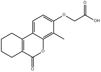 [(4-甲基-6-氧代-7,8,9,10-四氢-6H-苯并[C]苯并吡喃-3-基)氧基]乙酸 结构式