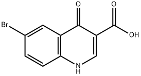 6-溴-4-氧代-1,4-二氢喹啉-3-羧酸 结构式