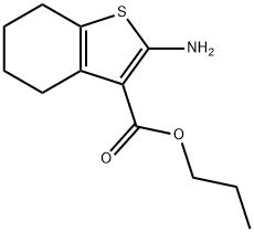 2-氨基-4,5,6,7-四氢苯并噻吩-3-羧酸丙酯 结构式