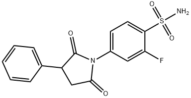 4-(2,5-Dioxo-3-phenyl-1-pyrrolidinyl)-3-fluorobenzenesulfonamide 结构式