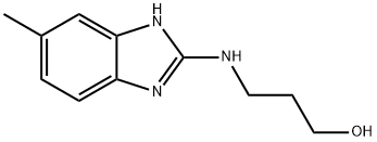 3-(5-甲基-1H-苯并咪唑-2-氨基)-丙基-1-醇 结构式