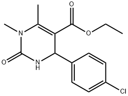 乙基 4-(4-氯苯基)-1,6-二甲基-2-羰基-1,2,3,4-四氢-5-嘧啶羧酸酯 结构式