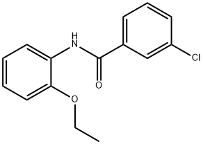 3-氯-N-(2-乙氧基苯基)苯甲酰胺 结构式
