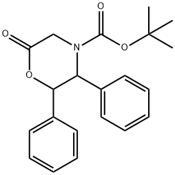 6-氧-2,3-二苯基-4-吗啉羧酸叔丁酯 结构式