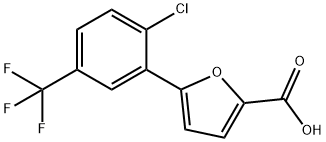 5-[2-氯-5-(三氟甲基)苯基]-2-糠酸 结构式