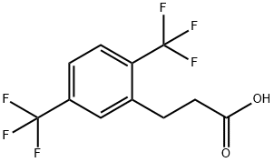 2,5-双(三氟甲基)氢化肉桂酸 结构式