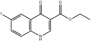 6-碘-4-氧代-1,4-二氢喹啉-3-羧酸乙酯 结构式
