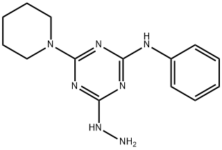 4-肼基-N-苯基-6-(哌啶-1-基)-1,3,5-三嗪-2-胺 结构式