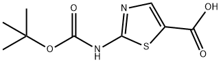2-N-BOC-氨基噻唑-5-羧酸 结构式