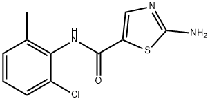 2-氨基-N-(2-氯-6-甲基苯基)噻唑-5-甲酰胺 结构式