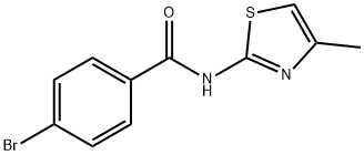 4-溴-N-(4-甲基噻唑-2-基)苯甲酰胺 结构式