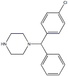1-(4-氯二苯甲基)哌嗪 结构式