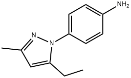 Benzenamine, 4-(5-ethyl-3-methyl-1H-pyrazol-1-yl)- (9CI) 结构式