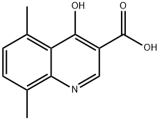 5,8-DIMETHYL-4-HYDROXYQUINOLINE-3-CARBOXYLIC ACID 结构式
