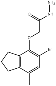2-[(5-BROMO-7-METHYL-2,3-DIHYDRO-1H-INDEN-4-YL)OXY]ACETOHYDRAZIDE 结构式