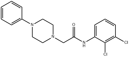 N-(2,3-DICHLOROPHENYL)-2-(4-PHENYLPIPERAZINO)ACETAMIDE 结构式