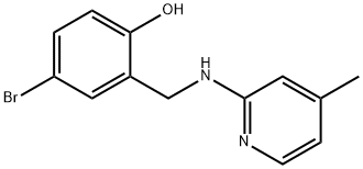 4-BROMO-2-([(4-METHYL-2-PYRIDINYL)AMINO]METHYL)BENZENOL 结构式