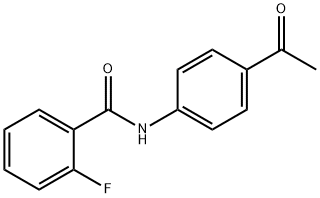 N-(4-乙酰苯基)-2-氟-苯甲酰胺 结构式