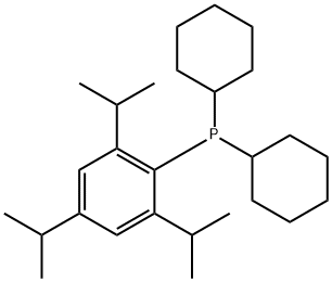 二环己基[2,4,6-三(1-甲基乙基)苯基]膦 结构式