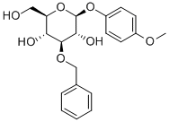 4-甲氧苯基-3-O-苄基-Β-D-吡喃葡萄糖苷 结构式