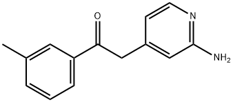 2-(2-氨基-4-吡啶基)-1-(3-甲基苯基)乙酮 结构式