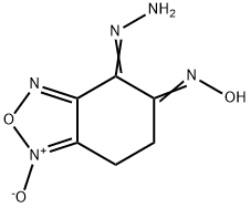 2,1,3-Benzoxadiazole-4,5-dione,6,7-dihydro-,4-hydrazone,5-oxime,1-oxide(9CI) 结构式