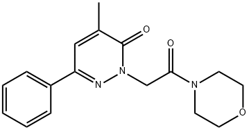 2-(Morpholinocarbonylmethyl)-4-methyl-6-phenyl-3(2H)-pyridazinone 结构式