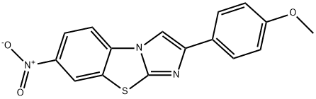 2-(4-METHOXYPHENYL)-7-NITROIMIDAZO[2,1-B]BENZOTHIAZOLE 结构式