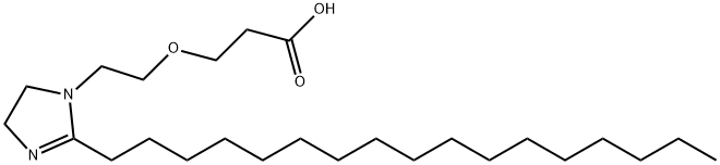 3-[2-(2-十七烷基-4,5-二氢-1H-咪唑-1-基)乙氧基]丙酸 结构式