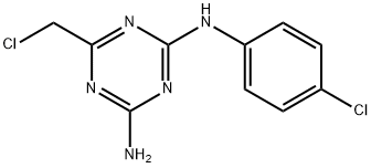 6-(CHLOROMETHYL)-N-(4-CHLOROPHENYL)-1,3,5-TRIAZINE-2,4-DIAMINE 结构式