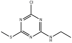 N-Ethyl-4-chloro-6-(methylthio)-s-triazine-2-amine 结构式