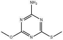 4-甲氧基-6-甲硫基-1,3,5-三嗪-2-胺 结构式