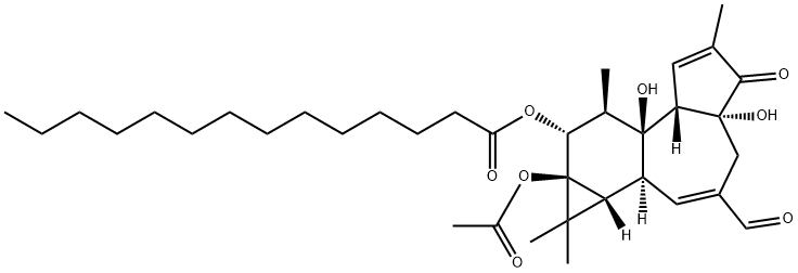 20-OXO-20-DEOXYPHORBOL 12-MYRISTATE 13-ACETATE 结构式