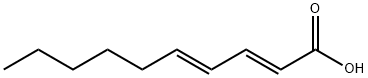 (2E,4E)-2,4-癸二烯酸 结构式