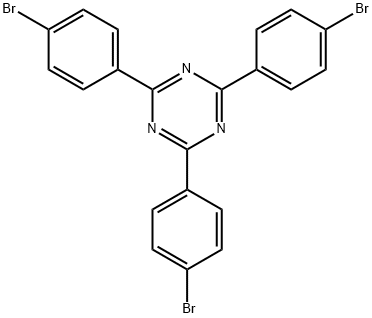 2,4,6-三-(4-溴苯基)-[1,3,5]三嗪 结构式