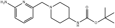 4-(TERT-BUTOXYCARBONYLAMINO)-1-[(6-AMINOPYRIDIN-2-YL)METHYL]PIPERIDINE 结构式