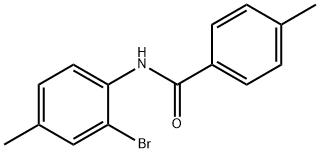 N-(2-溴-4-甲基苯基)-4-甲基苯甲酰胺 结构式