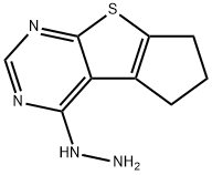 4-肼-6,7-二氢-5H-环戊[4,5]噻吩并[2,3-D]嘧啶 结构式